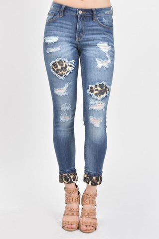 Z-KC Leopard Jeans